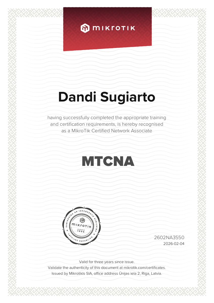MikroTik Certified Network Associate (MTCNA)